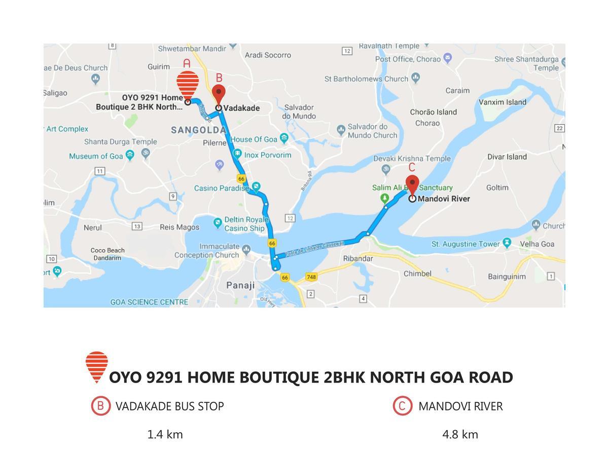 Boutique 2 Bhk North Goa Road Leilighet Sangolda Eksteriør bilde